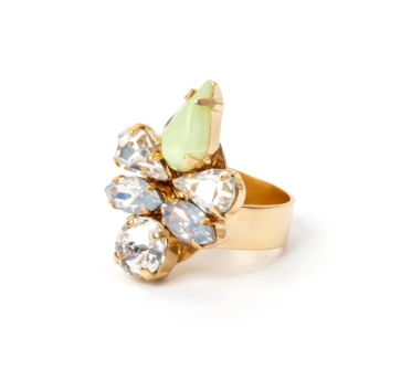 Anello con insettino verde Flora - Multicolor