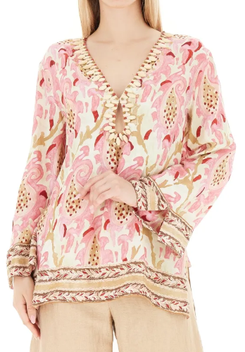 CAFTANO MIRTLE PAISLEY ROSA