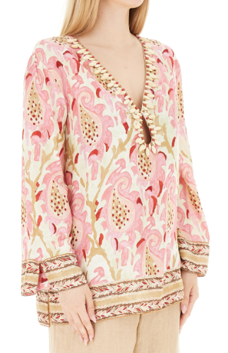 CAFTANO MIRTLE PAISLEY ROSA