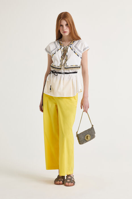 CAMICIA TRIBAL BEADS BIANCO
