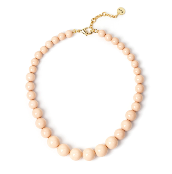 Collana corta a boule degradè Chantal - Beige