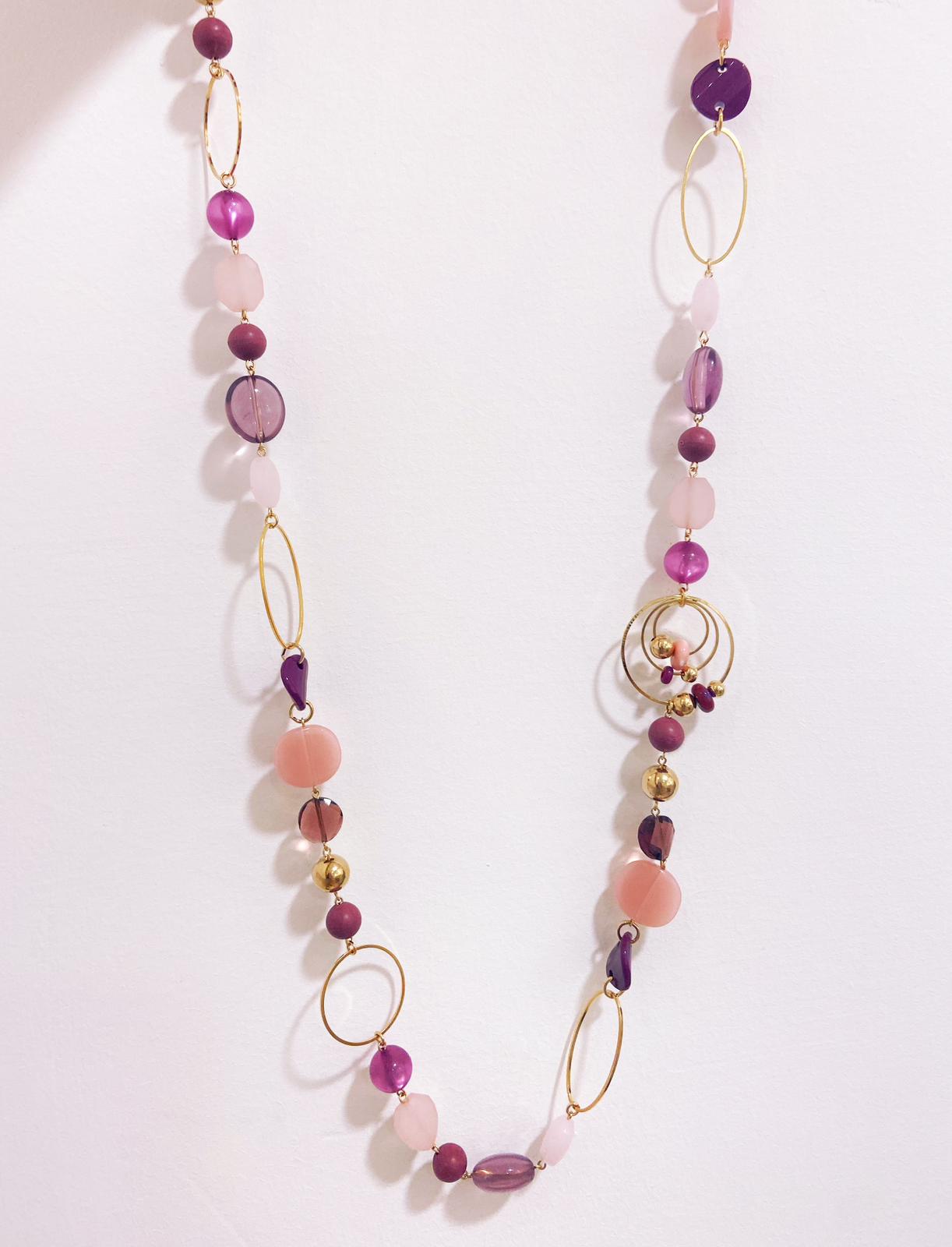 Collana lunga con cerchi oro Sleeping Satellite - Viola