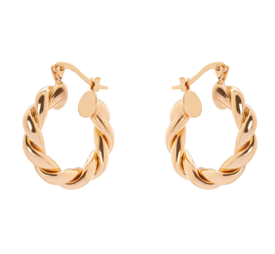 Orecchini a cerchio twist Domus - Oro