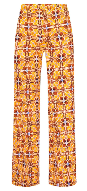 PANTALONE CALEIDO FLOWER ARANCIO