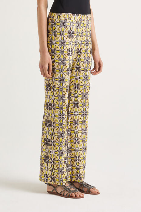 PANTALONE CALEIDO FLOWER GRIGIO