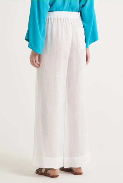 PANTALONE SUMMER LINEN BIANCO