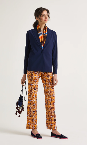 PANTALONE CALEIDO FLOWER ARANCIO