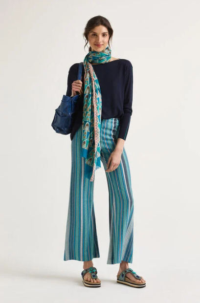 PAREO 76X204 COLLECTION PRINT BLU/TURCHESE