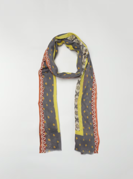 PAREO 76X204 COLLECTION PRINT GRIGIO/GIALLO