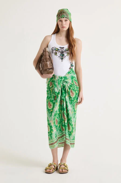 PAREO 76X204 COLLECTION PRINT VERDE