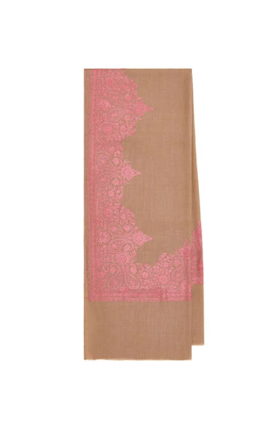 STOLA 180X80 EXCLUSIVE EMBRODIERY ROSA