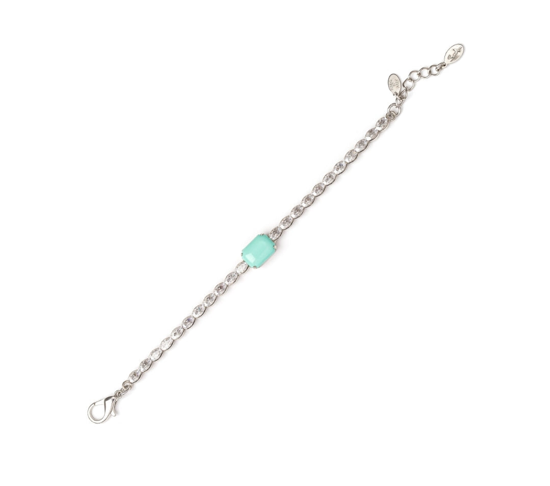 BRACCIALE A FILO DI ZIRCONI FAVILLE TURCHESE