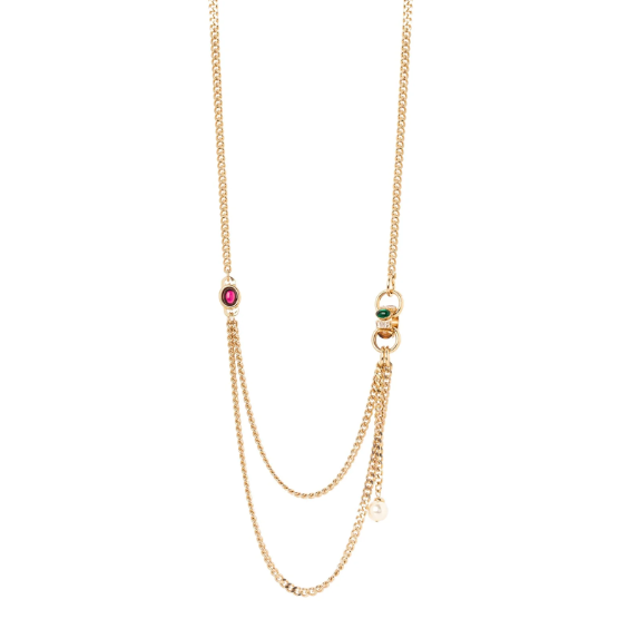 Collana doppia catena Mylitta - Bordeaux