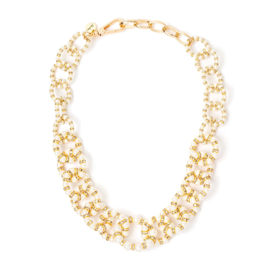 Collana corta a cerchi Drusilla - Bianco