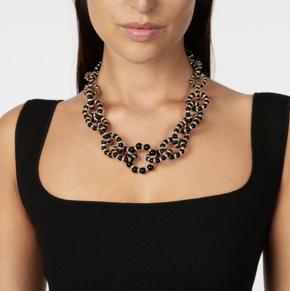 Collana corta a cerchi Drusilla - Nero