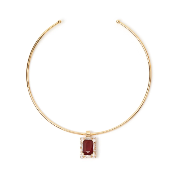 Girocollo rigido Semira - Rosso