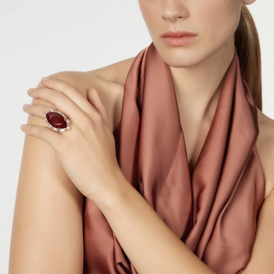 Anello marquise Semira - Rosso