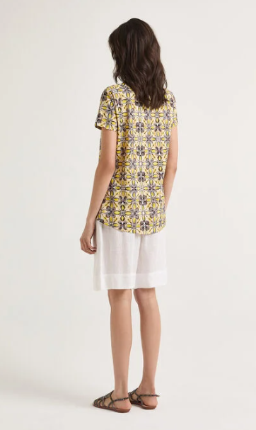 T-SHIRT CALEIDO FLOWER GIALLO