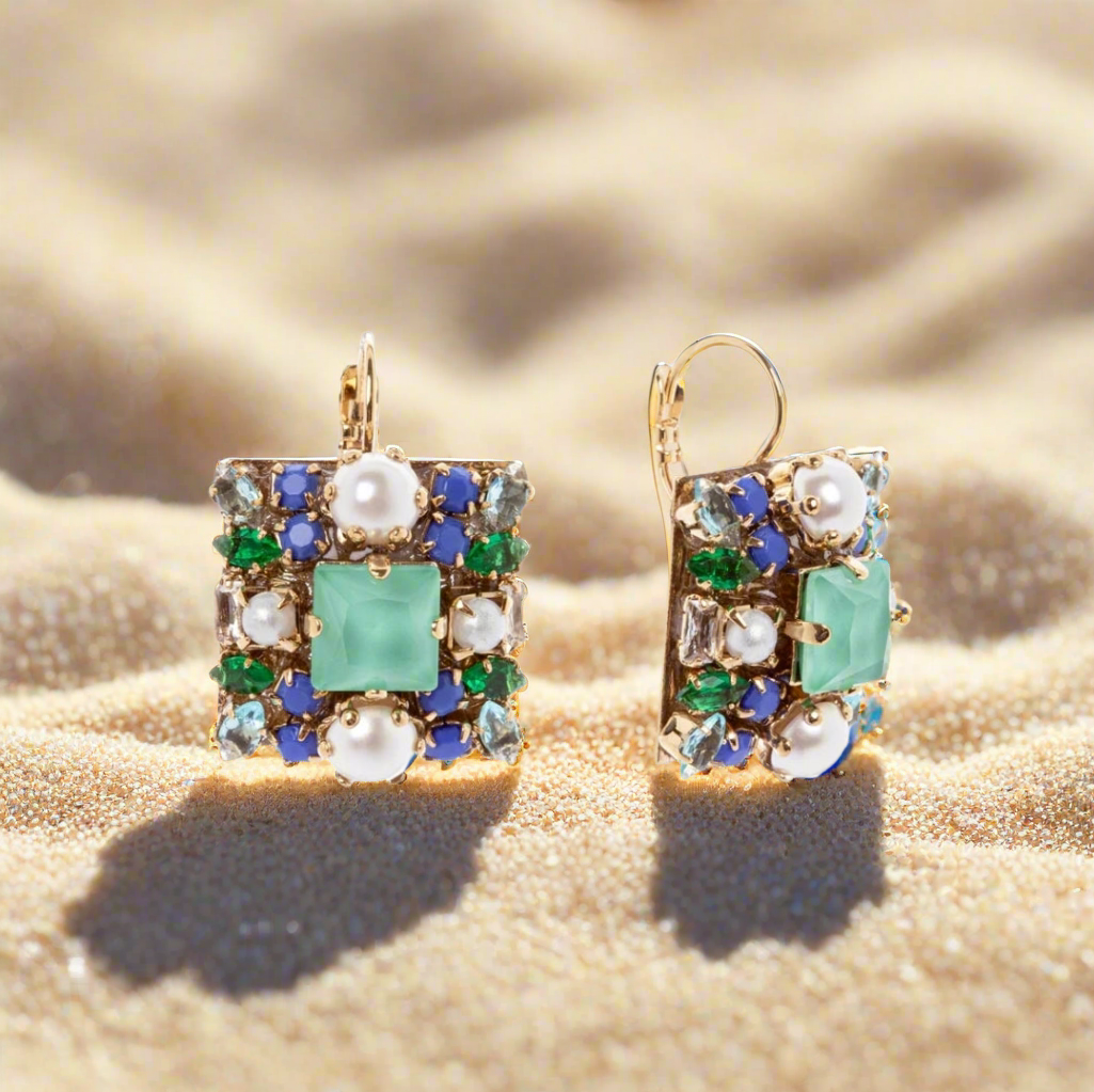 Orecchini quadrati a monachella Sirens