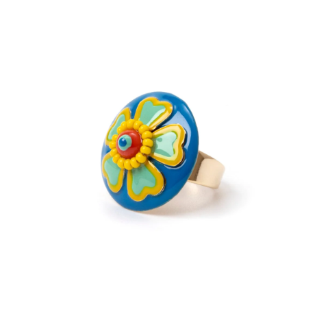 Anello con creazione a fiore Partenope - Multicolor