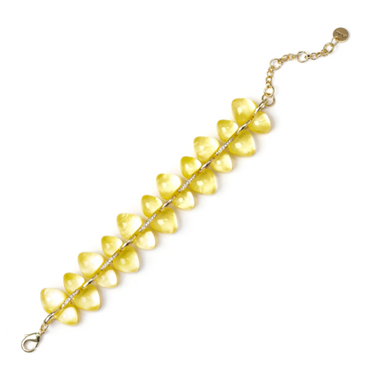 BRACCIALE CON GEMME PUPA - GIALLO