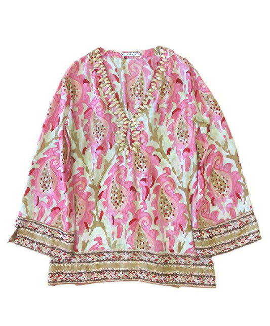 CAFTANO MIRTLE PAISLEY ROSA