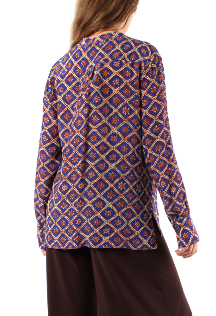 CAMICIA MAGNOLIA BATIK BLU