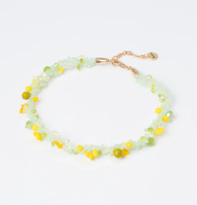 Collana a collarino intrecciata LEI - Lime e Giallo