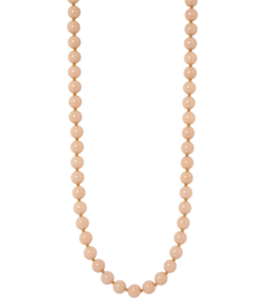 Collana lunga a boule cromatiche Chantal - Beige