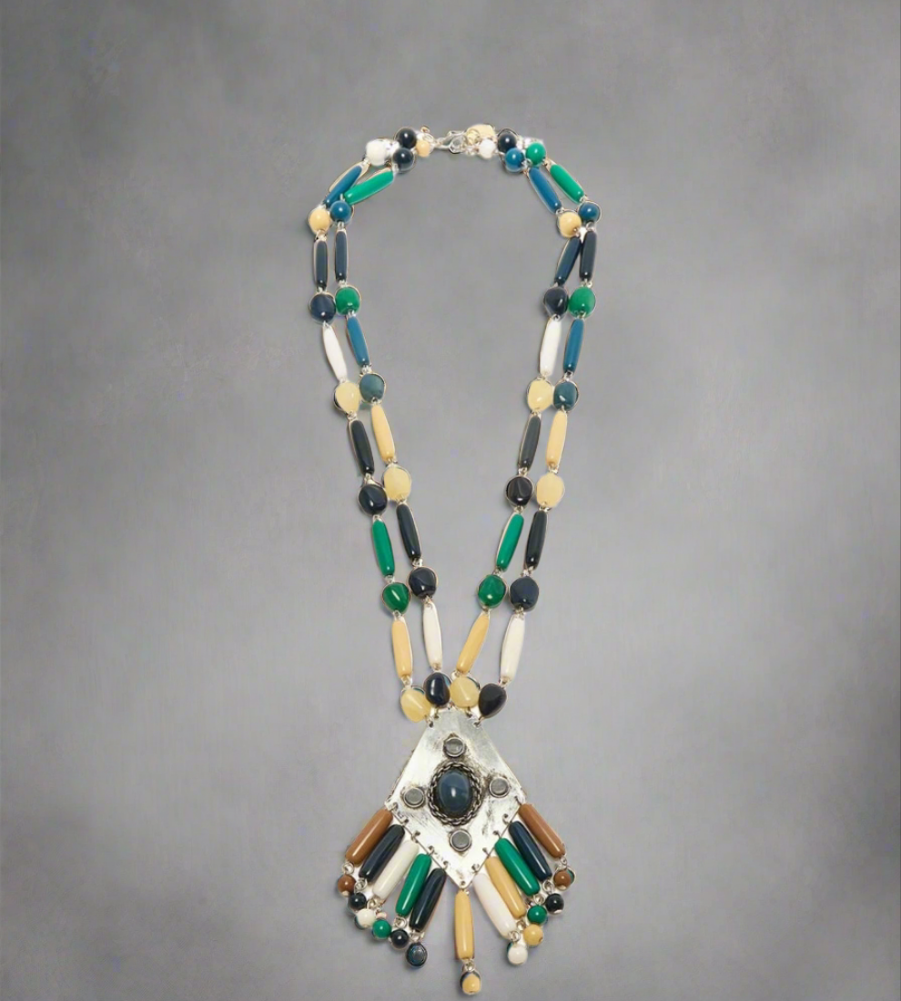 COLLANA MULTIRESIN & BRASS