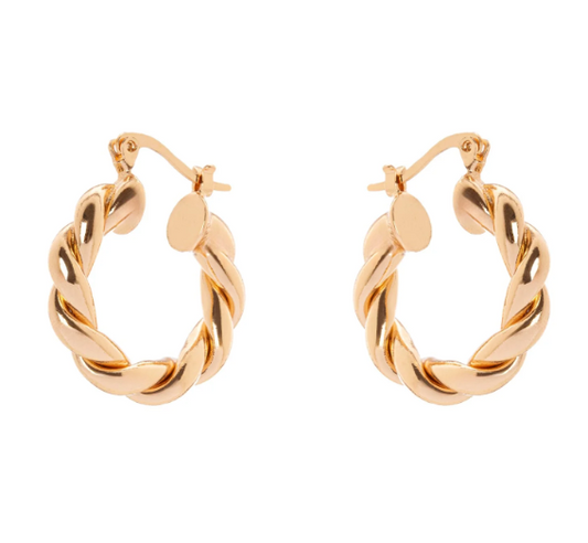 Orecchini a cerchio twist Domus - Oro