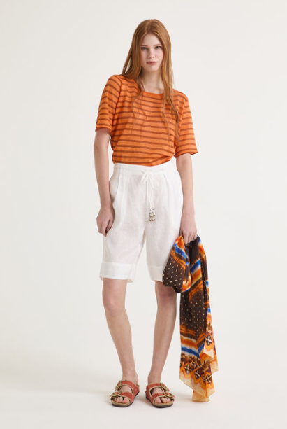 SHORTS SUMMER LINEN BIANCO