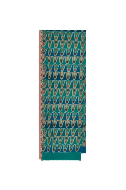 PAREO 76X204 COLLECTION PRINT BLU/TURCHESE