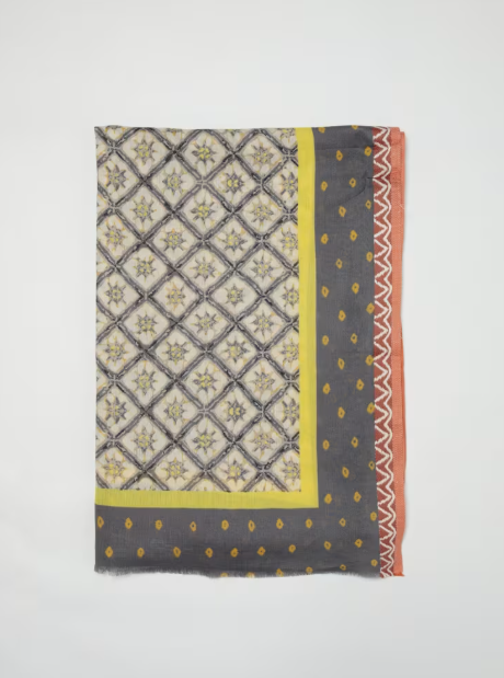 PAREO 76X204 COLLECTION PRINT GRIGIO/GIALLO