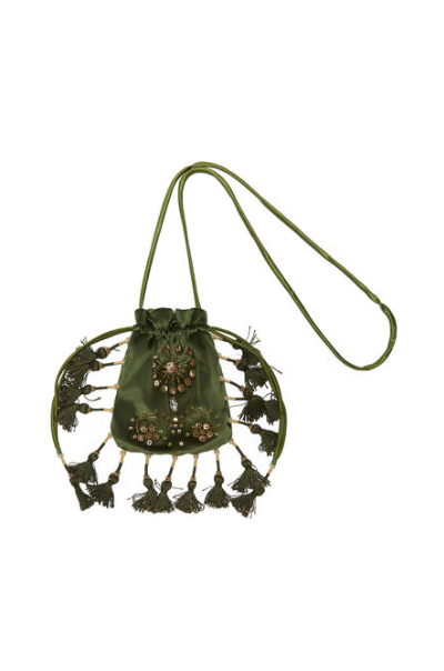 POUCH THE PRECIOUS VELVET - Verde Bosco