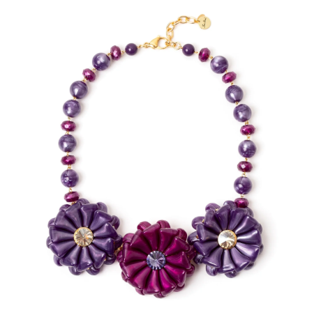 Collana corta Demetra - Viola