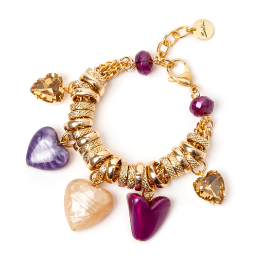 Bracciale con cuoricini Demetra - Multicolor