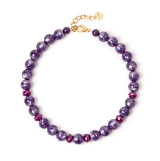 Girocollo a boule Demetra - Viola