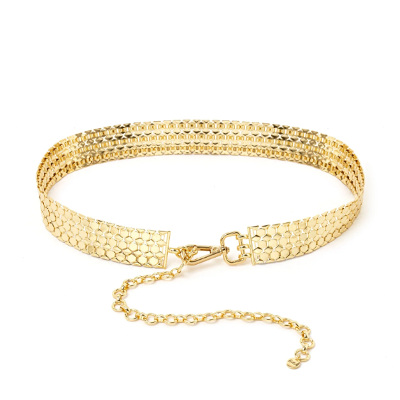 Cintura catena a placchette geometriche Brienne - Oro