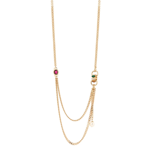 Collana doppia catena Mylitta - Bordeaux