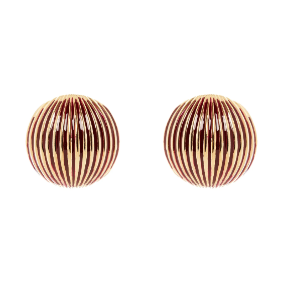 Orecchini semisfera Malena - Rosso