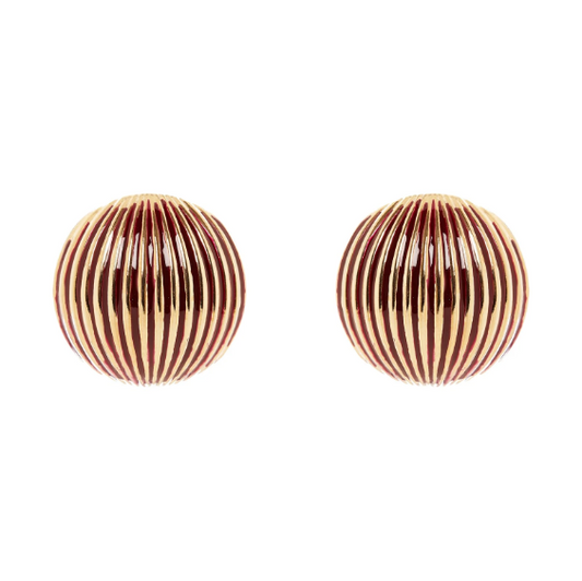 Orecchini semisfera Malena - Rosso