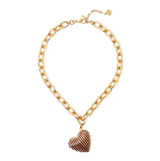 Girocollo catena e cuore Malena - Rosso