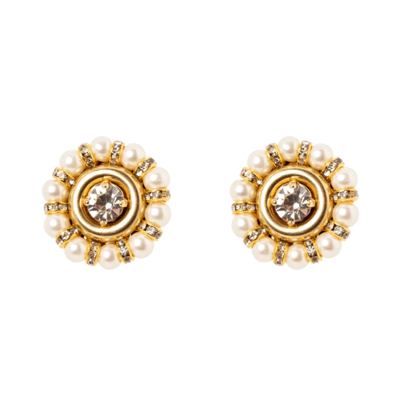 Orecchini piccolo fiore Drusilla - Bianco