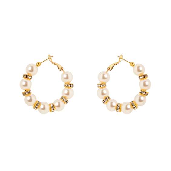 Orecchini a cerchio Drusilla - Bianco