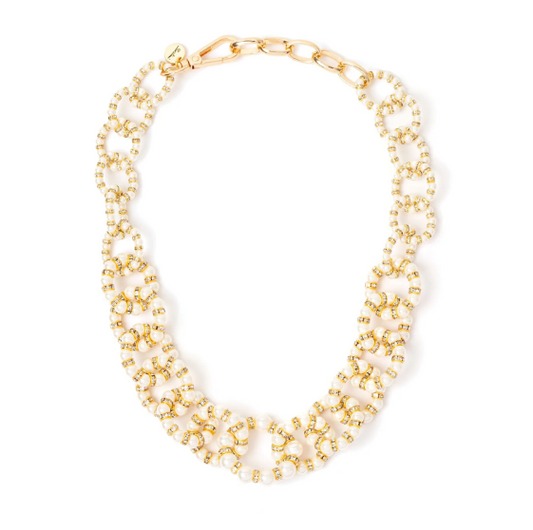 Collana corta a cerchi Drusilla - Bianco