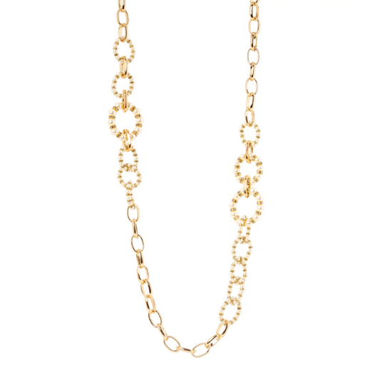 Collana lunga catena e cerchi Drusilla - Bianco