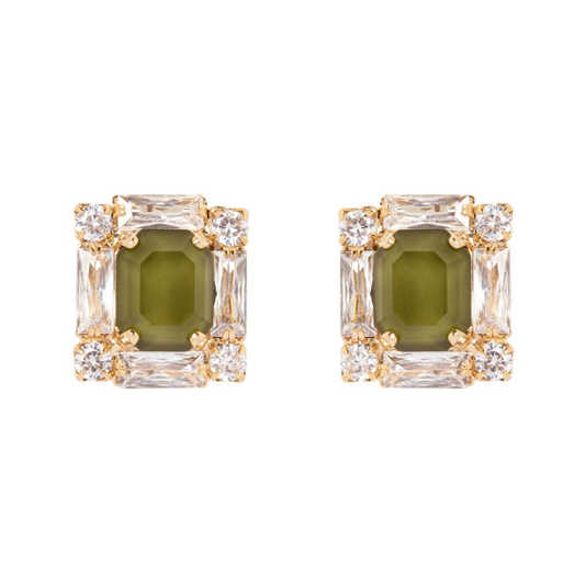 Orecchini geometrici Semira - Verde