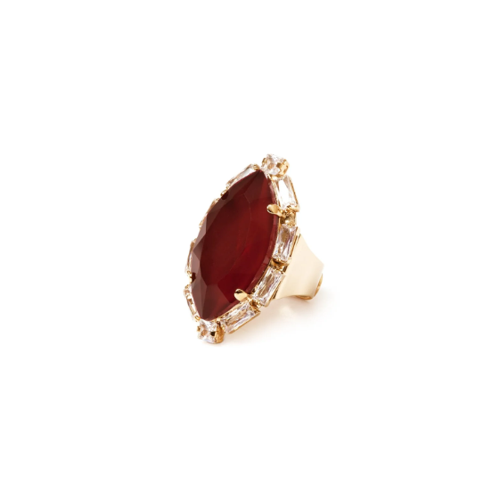 Anello marquise Semira - Rosso