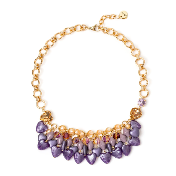 Girocollo con ciondoli Demetra - Viola